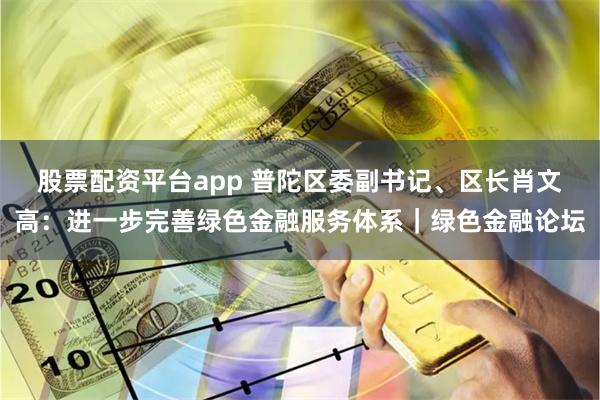 股票配资平台app 普陀区委副书记、区长肖文高：进一步完善绿色金融服务体系｜绿色金融论坛