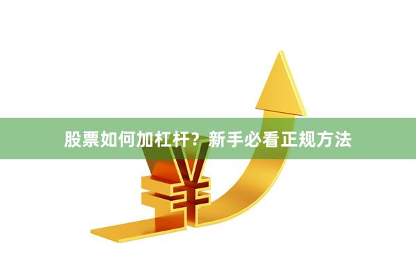 股票如何加杠杆？新手必看正规方法